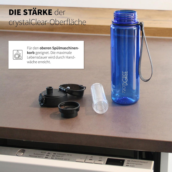 720°DGREE Trinkflasche “uberBottle“ 350ml, 500ml, 650ml, 1l, 1,5 Liter softTouch +Früchtebehälter -