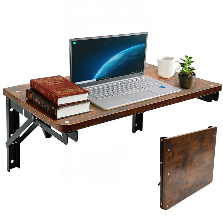 Wandklapptisch Klapptisch Wandmontage,55 * 30cm Holz Wandtisch Klappbar,Geeignet für Wohnzimmer, Sch
