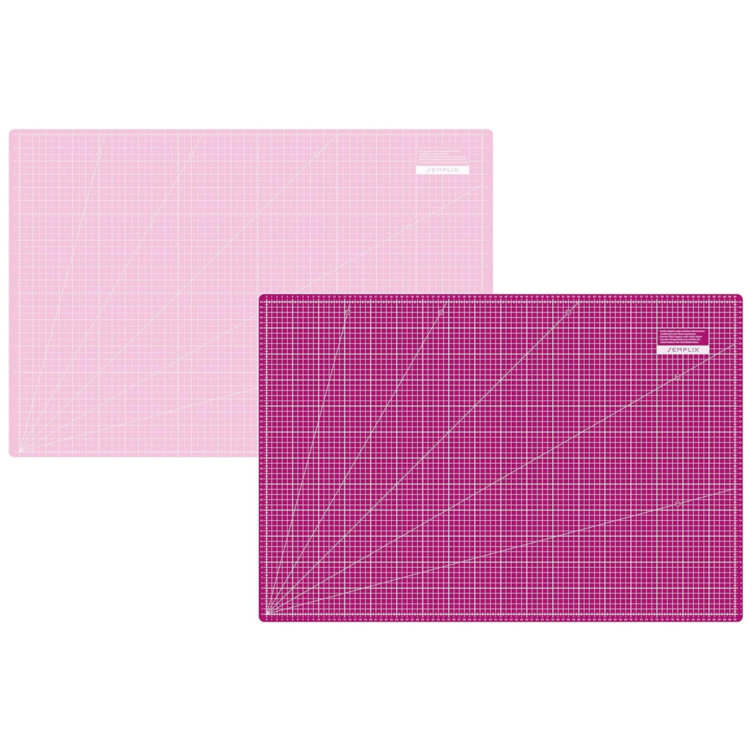 SEMPLIX Schneidematte A1 in Grün, Rosa, Grau, Türkis, Lila. Ideal fürs Basteln, Nähen und Patchworke