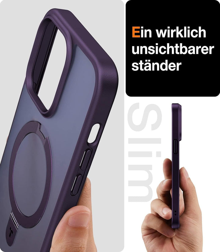 TORRAS Upro Ostand für iPhone 14 Pro Max Hülle mit Unsichtbar Ständer/Handy Ring/Zertifiziert Stossf