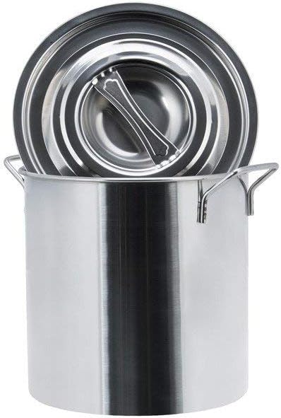 Kochtopf XXL aus Edelstahl in 5 Grössen 20l, 30l, 45l, 70l, 95l auswählbar (45x45cm = 70L), 45x45cm