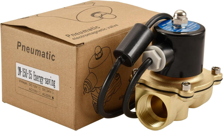 Heschen Messing Elektrisches Magnetventil, 2W-250-25J, PT1", AC220V, Direct Action Wasser Air Gas, N