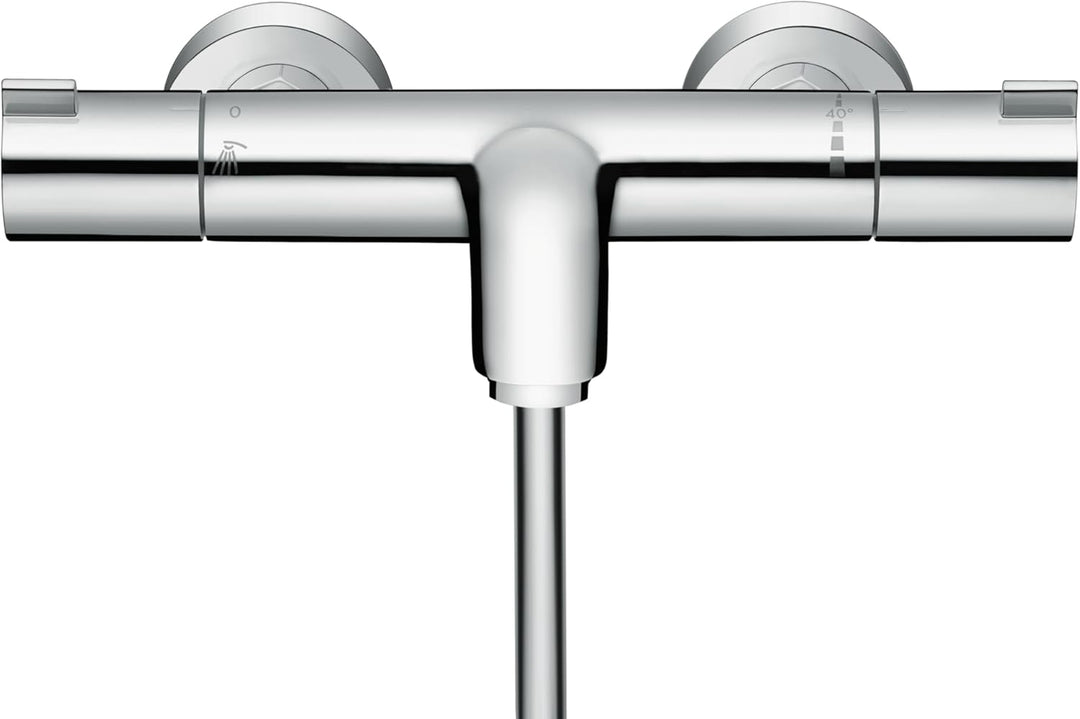 hansgrohe Ecostat - Wannenthermostat Aufputz, Wannenarmatur mit Sicherheitssperre (SafetyStop) bei 4