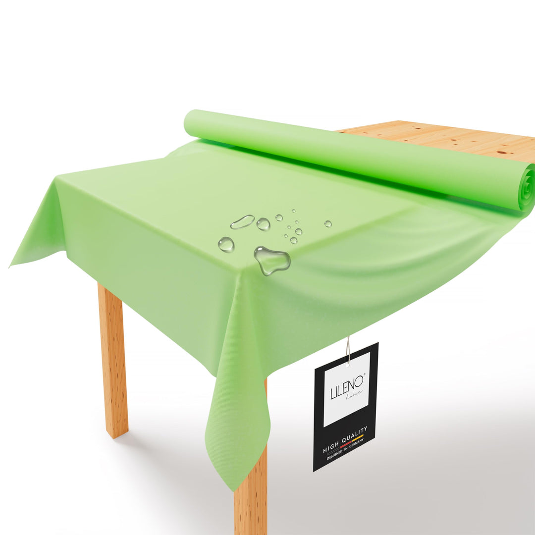 LILENO HOME Tischdeckenrolle 1,10 x 25 m - Tischdecke Apfelgrün aus Vlies - Stoffähnlich, abwaschbar