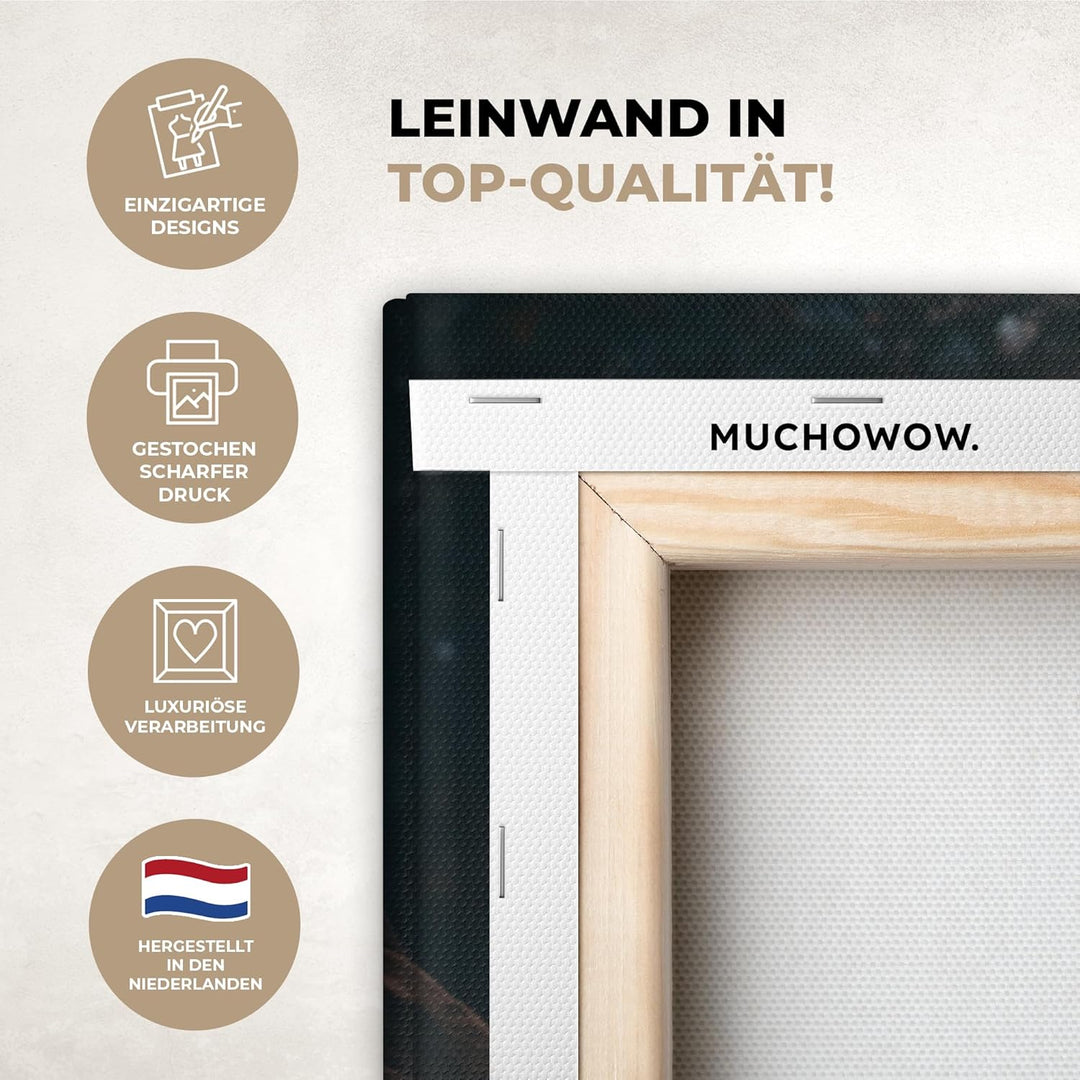 MuchoWow© Leinwandbild Gross 120x80 cm XXL Dekoration Wohnzimmer Bilder Pictures Wall Decoration Liv