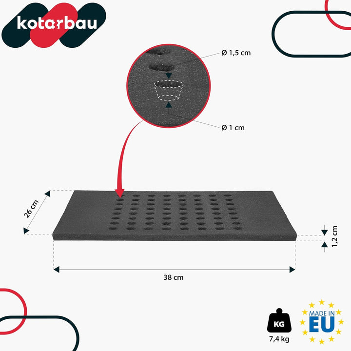 KOTARBAU® Gusseisen Kaminrost - 38 x 26 cm - Kaminofen Rost - Ascherost für Kaminöfen - Ofenrost - M