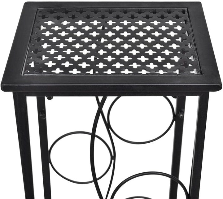 vidaXL Weinregal 8 Flaschen Metall Flaschenregal Flaschenständer Weinschrank 23,5 x 21,5 x 100 cm, 2