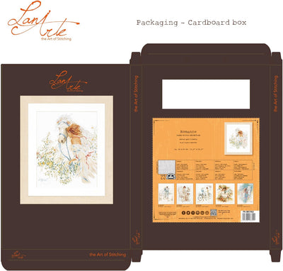 Lanarte Zählmusterpackung Frau & Pferd Kreuzstichpackung, Baumwolle, Mehrfarbig, 39 x 49 x 0.3 cm Pf