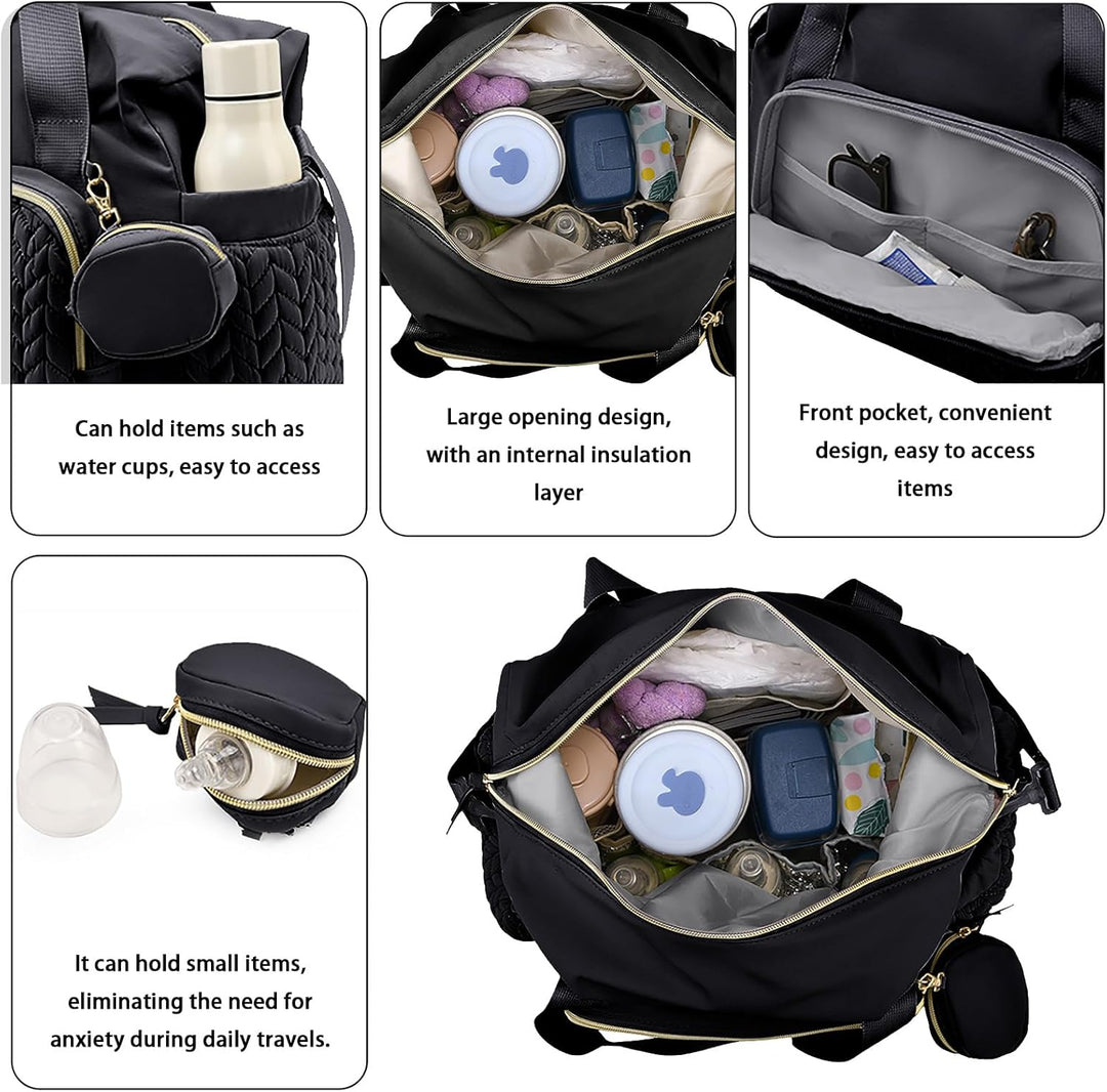 Multifunktionale Wickeltasche Gross, Mommy Bag Schultertasche mit Schnulleretui, Wasserdichte Baby W