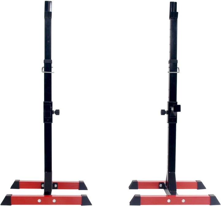 ISE Hantelständer Squat-Rack mit 6 Höhenverstellbar Langhantelablage,2 Einzelnen Ständern,Aus pulver