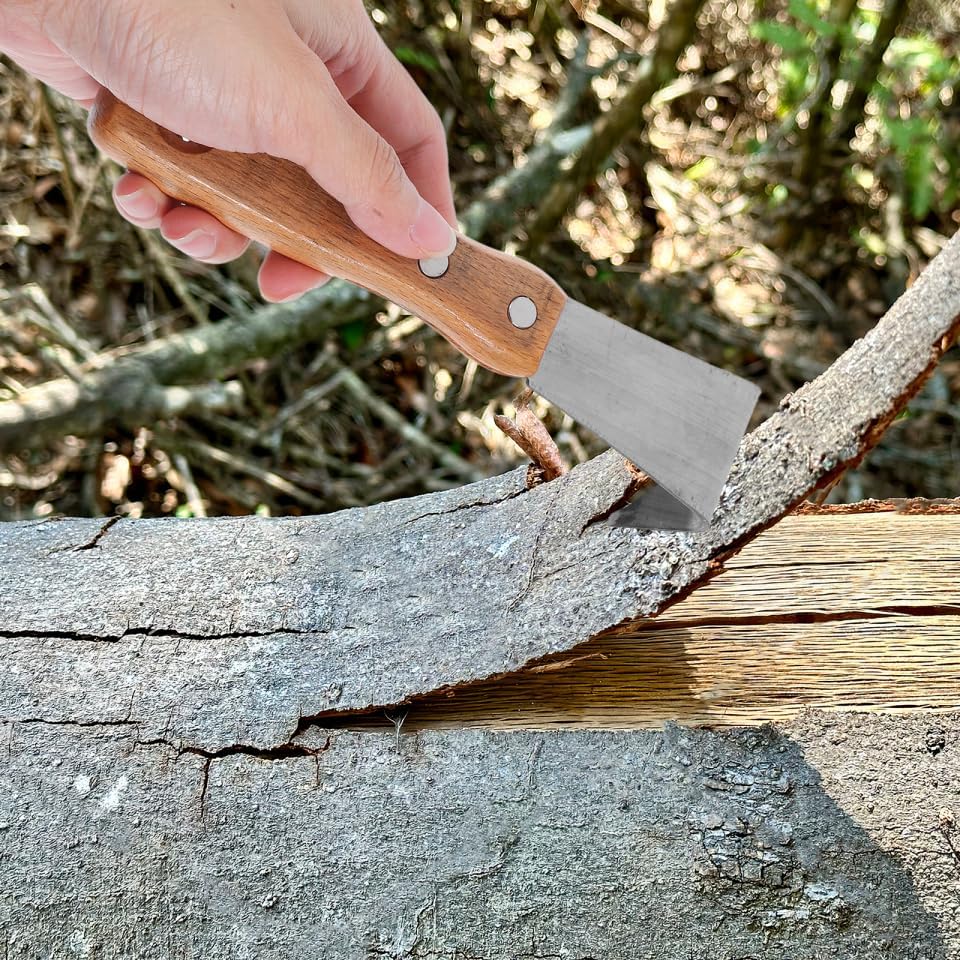 Yardwe Entrindungswerkzeug mit Holzgriff Robustes Schäleisen für Garten und Vielseitiges Handwerkzeu