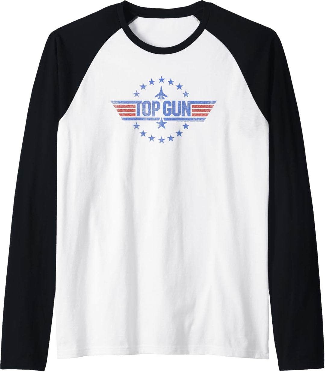 Top Gun Klassisches Sterne Kreis Logo Raglan