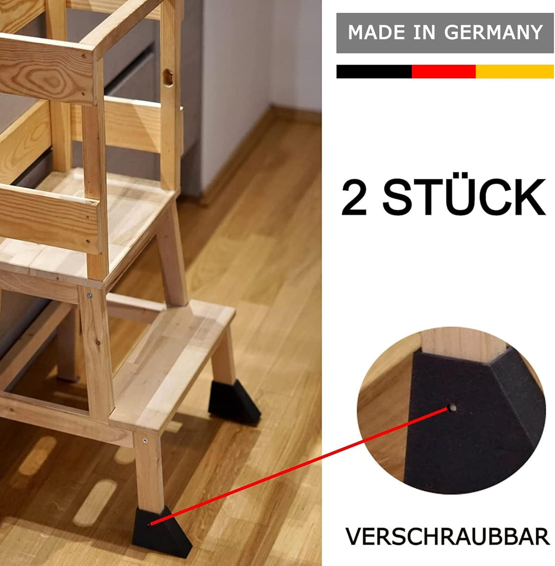 ULROAD 2X Kippschutz passend für IKEA Lernturm ODDVAR BEKVÄM I Made in Germany I Fuss Füsse Zubehör