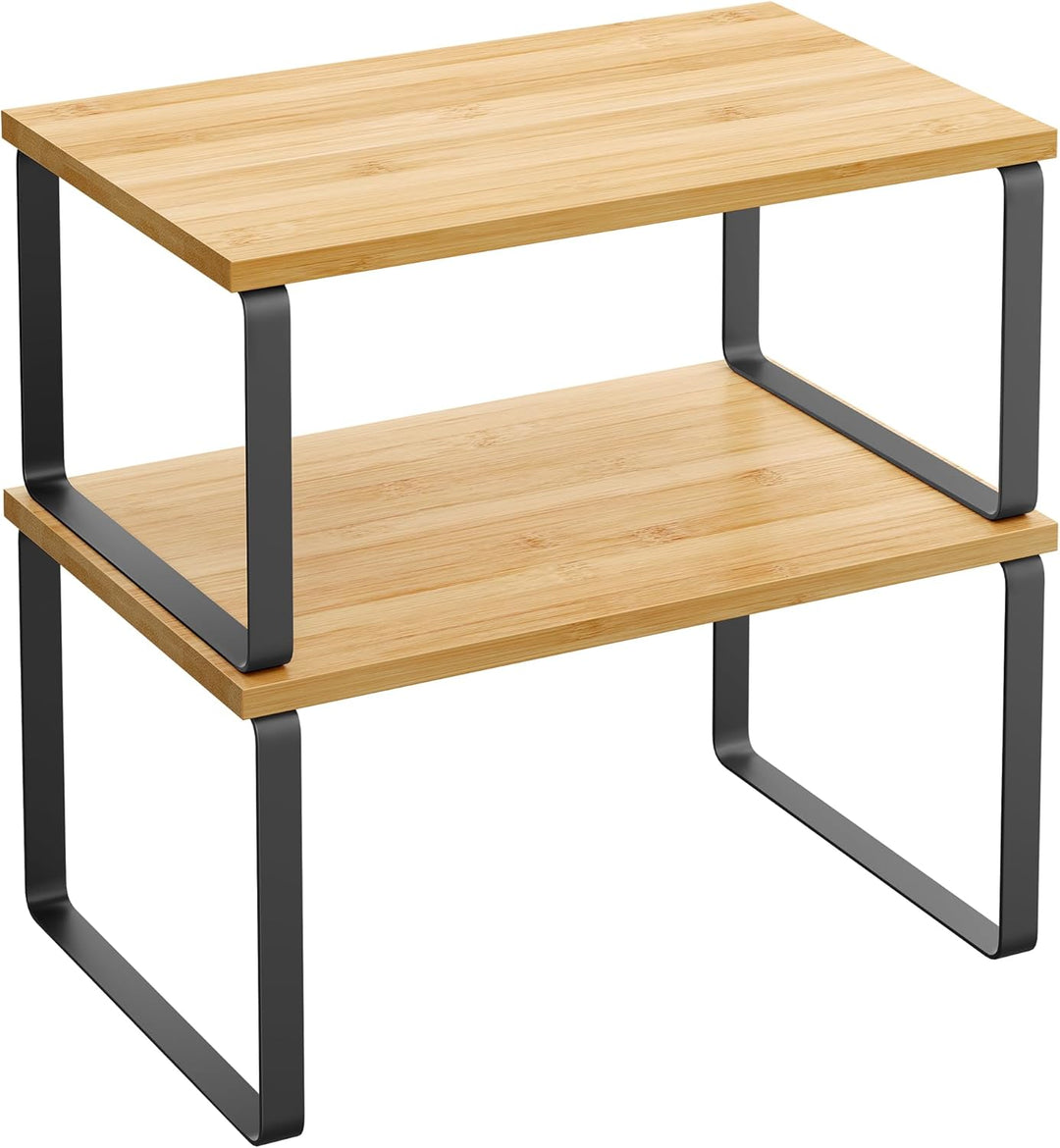 SONGMICS Gewürzregal, 2er Set Küchen-Organizer, Küchenregal, Schrank-Organizer Küche, erweiterbar, k