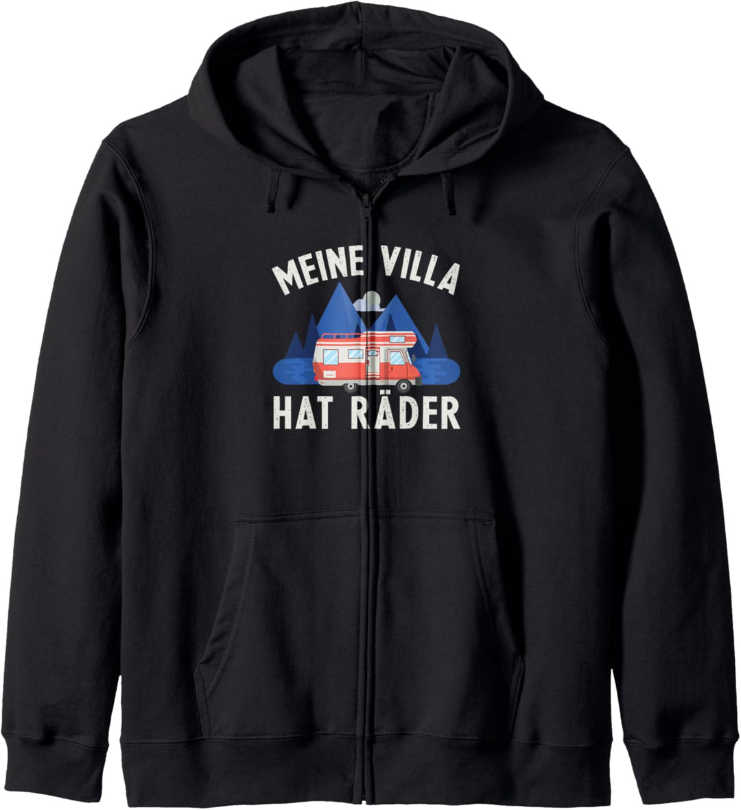 Camping Sprüche lustig - Meine Villa hat Räder Kapuzenjacke