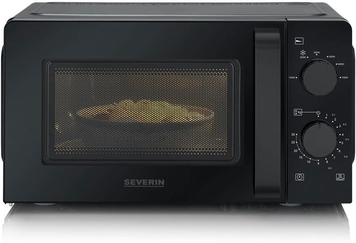 SEVERIN MW 9587 Mikrowelle Schwarz (matt), Edelstahl 800W Timerfunktion