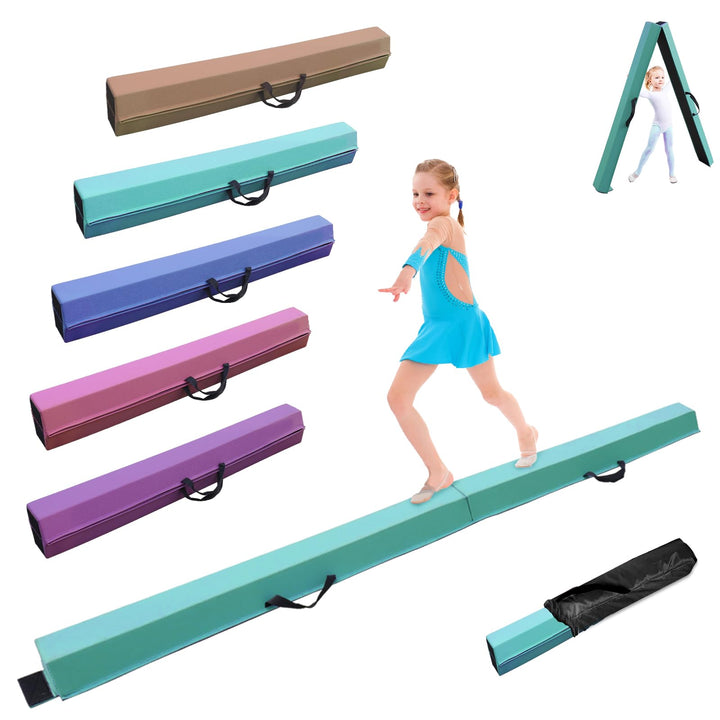 SportBob schwebebalken Kinder Schwebebalken klappbar Balken Gymnastik 240/270/300cm PU Leder schwebe