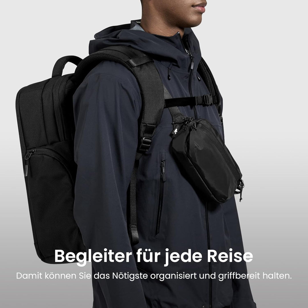 tomtoc 28L Reiserucksack, TSA-freundlicher Handgepäck Rucksack & tomtoc 1,5 Liter Sling Bag mit RFID