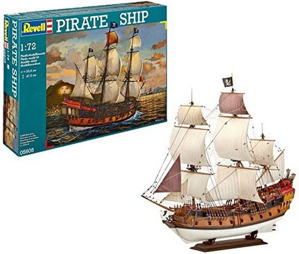 Revell Revell_05605 Modellbausatz Schiff 1:72 - Piratenschiff im Massstab 1:72, Level 5, originalget