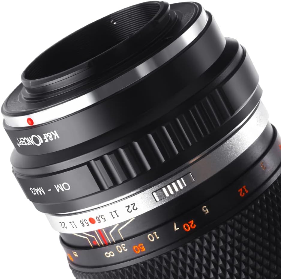 K&F Concept OM-M4/3 Objektiv Adapterring für Olympus OM Objektiv auf Micro 4/3 M4/3 Four Thirds Syst