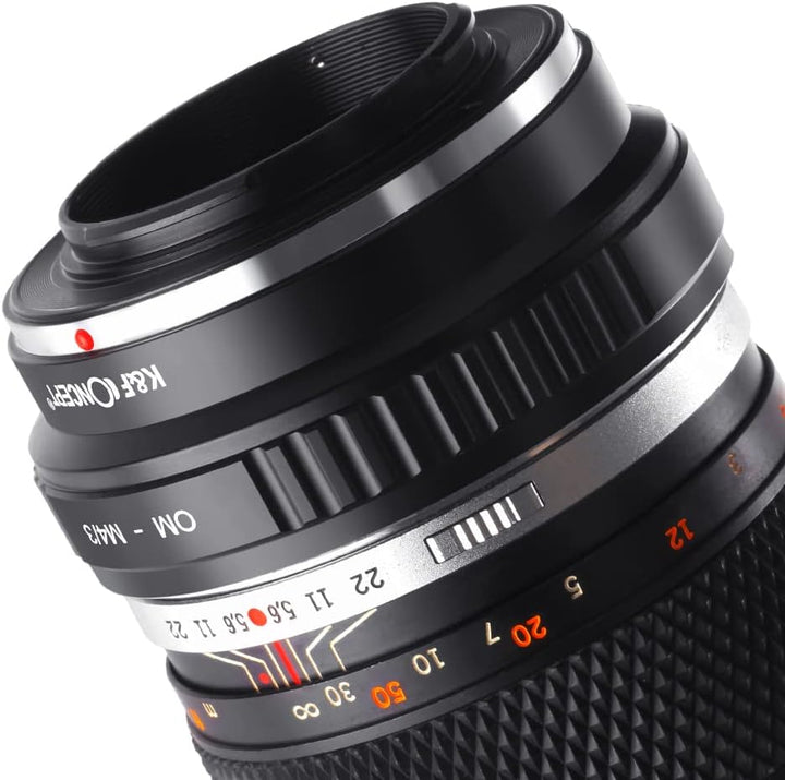 K&F Concept OM-M4/3 Objektiv Adapterring für Olympus OM Objektiv auf Micro 4/3 M4/3 Four Thirds Syst
