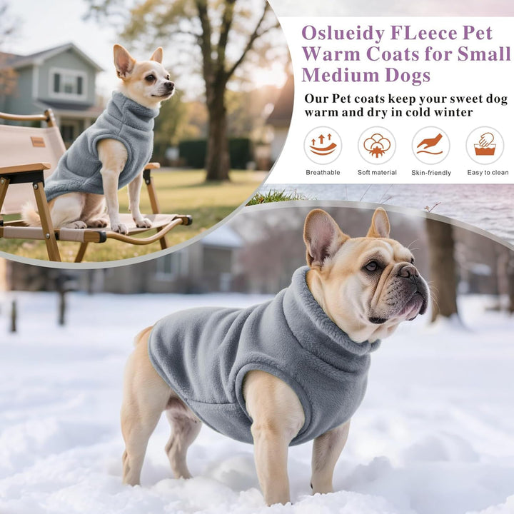 Oslueidy Hundemantel Fleece Hunde Jacken Hund warme Mäntel Winter Haustier Kleidung Hoodies Pullover