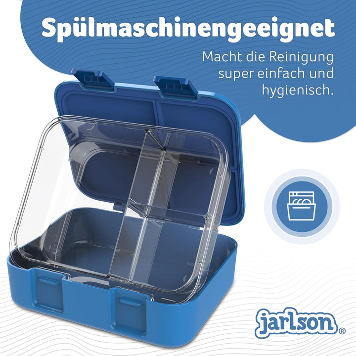 Jarlson® Brotdose Kinder mit Fächern MILI [AUSLAUFSICHER] - Bento Lunchbox für Schule, Kita & Kinder
