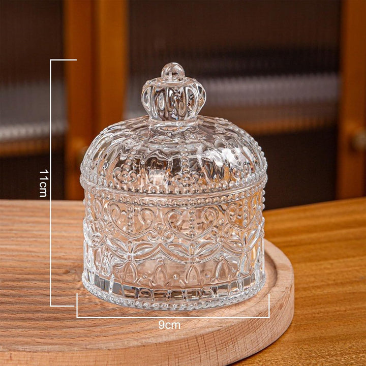 Süssigkeitenbehälter aus Glas mit Deckel, Vintage-Behälter für Partys, Küchendekorationen, Kekse (St