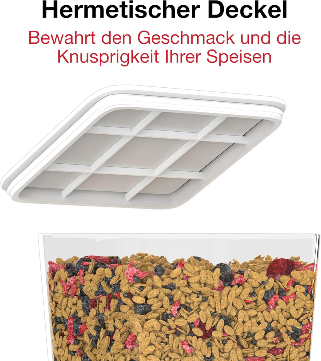 Müslispender mit Kapazität 5L - Spender für Cerealien, Cornflakes, Müsli, Pasta, Trockenfutter - Fut