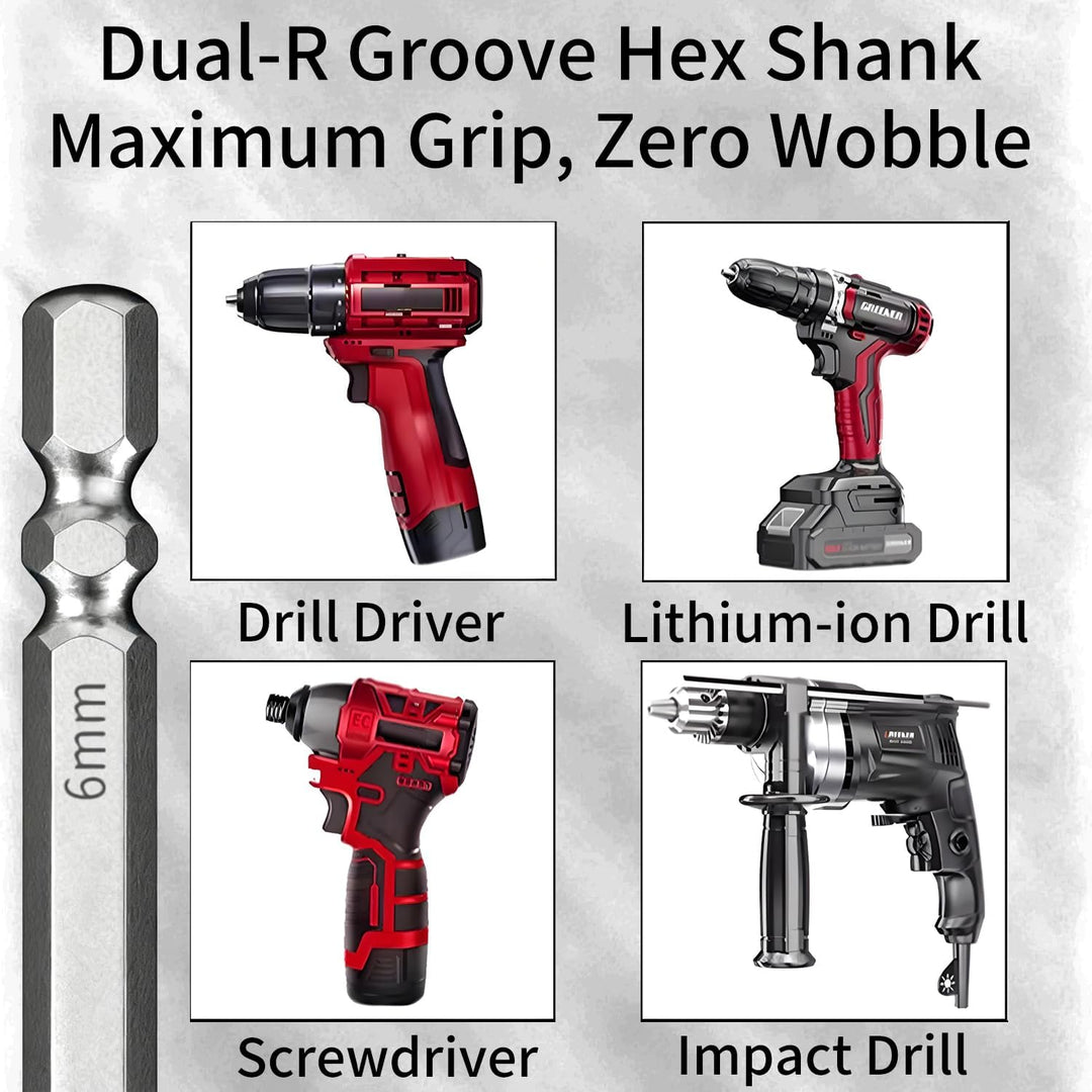 Professionelles Bohrer-Set für Fliesen, Keramik, Glas, Porzellan, Zement, Ziegel, Granit, Marmor (5e