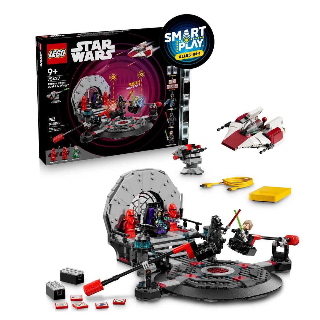 LEGO Star Wars 75427 SMART Play: A-Wing und das Duell im Thronsaal - Interaktives All-in-1 Spielset