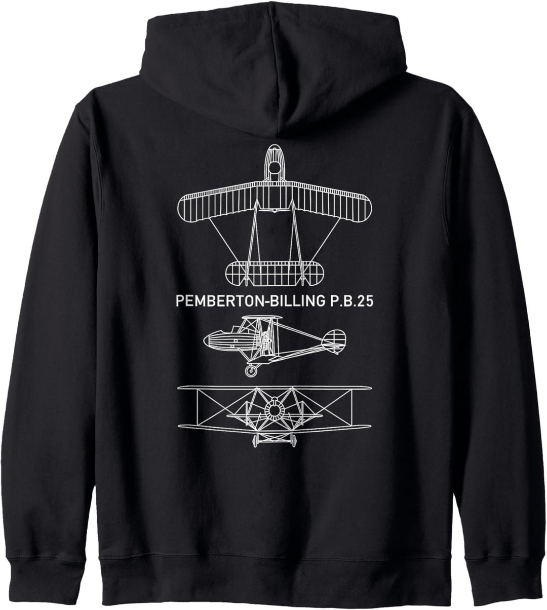 Pemberton-Billing PB 25 WW1 Britischer Flugzeug-Doppeldecker Kapuzenjacke