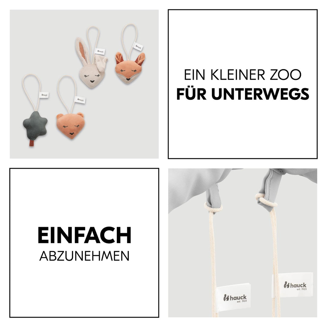 hauck Baby Spielbogen für Reisebetten, Waldtiere - Kompatibel mit Dream N Play Plus, Sleep N Play Go