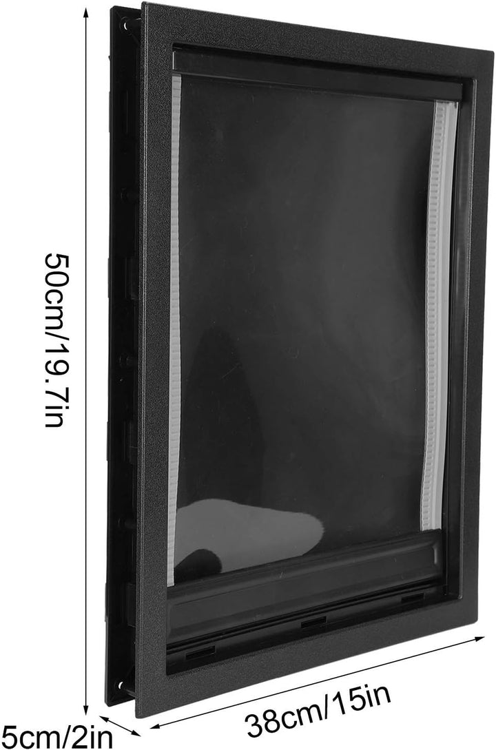 Magnetische Haustiertür für Grosse Hunde, Zwei-Wege-Eingang, Einfache Installation, Schwarz