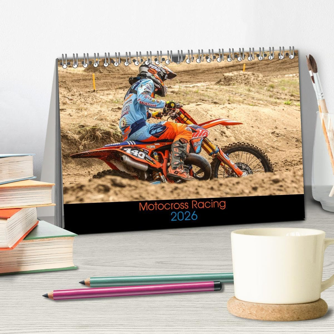 Motocross Racing 2026 (Tischkalender 2026 DIN A5 quer), CALVENDO Monatskalender: Actionreiche Fotos