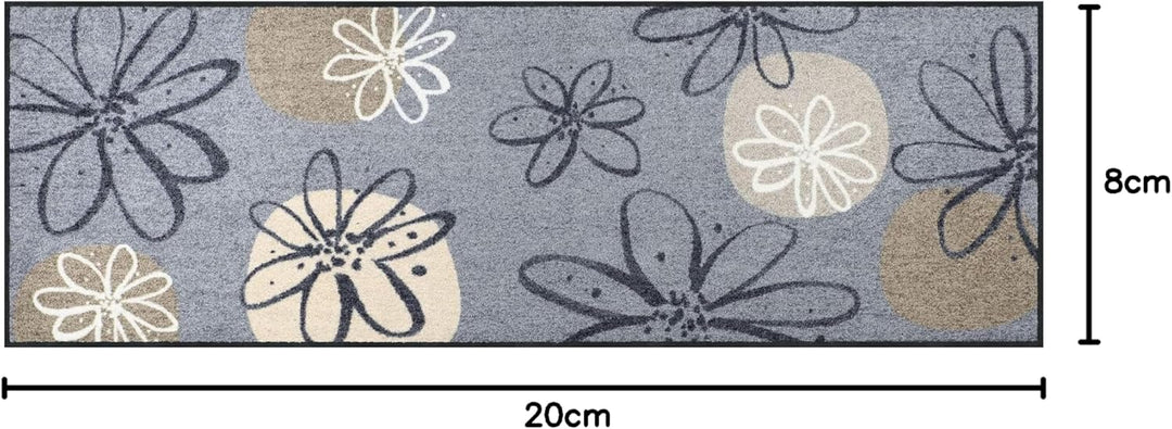 Erwin Müller Fussmatte Koblenz, Schmutzfangmatte, Fussabtreter rutschhemmend, Blumenmotiv - robust,