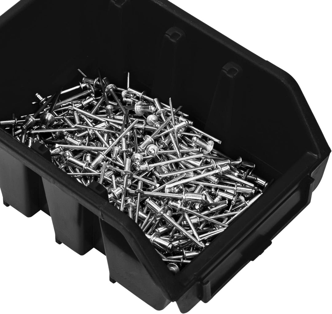 PAFEN Stapelboxen Set – 50x Stapelbox für Werkzeugwand 160 x 75 x 115 mm – Sichtbox Stapelkasten Sta