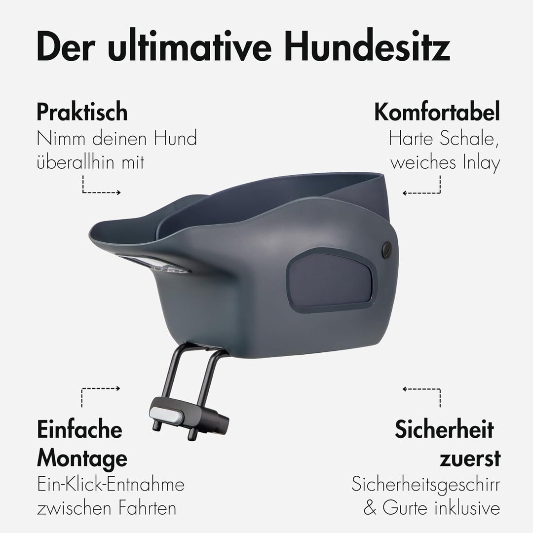 Dog Bike Carrier (Midnight Gray, M) Midnight Gray M, Midnight Gray M