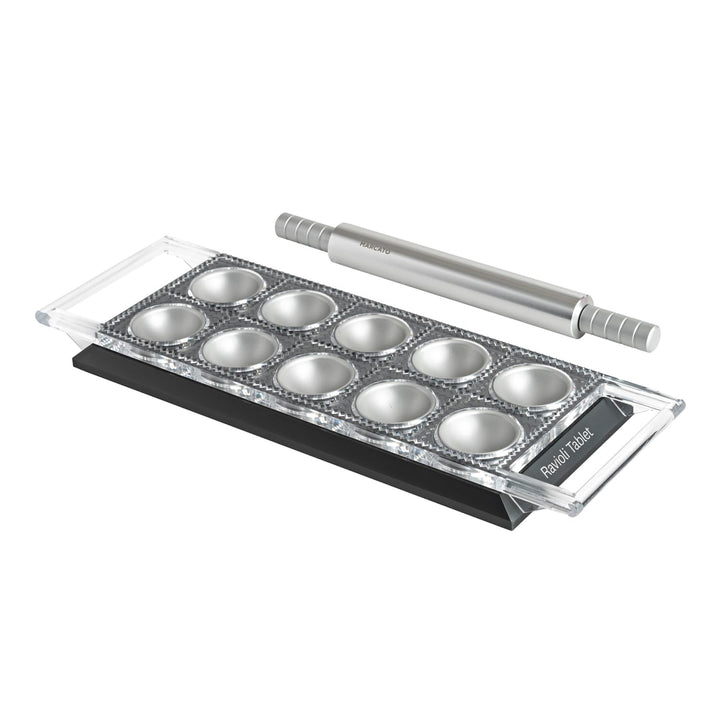 MARCATO Ravioli Tablet. Form für Ravioli Powder Grau. Eloxiertes Aluminium. 20 x 10 x 2 cm. Einfache