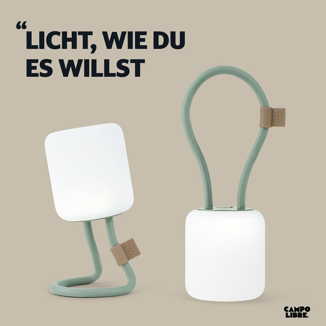 Campo Libre.® LENI I Campinglampe I flexible Outdoorlampe zum Aufhängen, Hinstellen und Montieren I