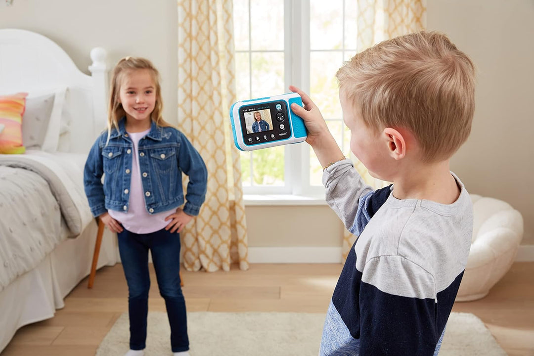 Vtech KidiZoom Print Cam blau – Sofortbild-Kinderkamera mit Druckfunktion,Selfie- und Videofunktion,