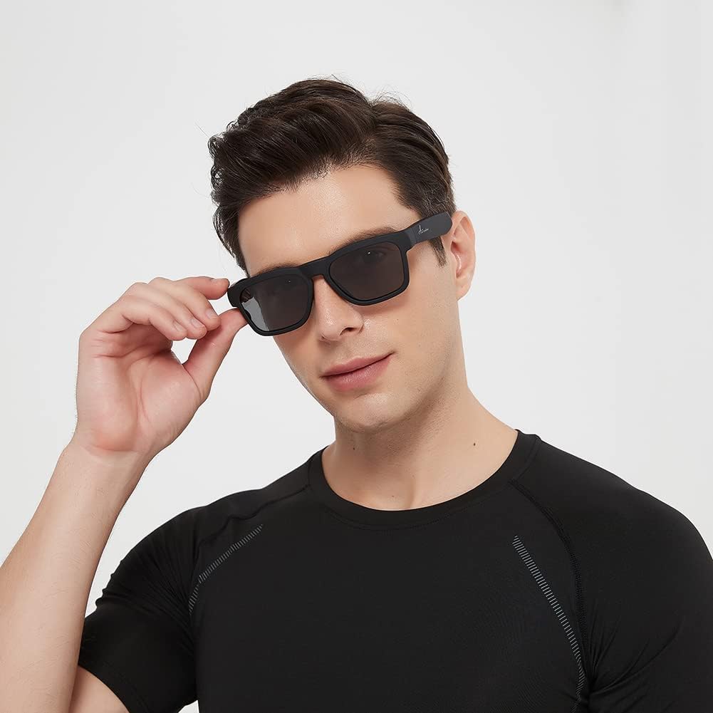 OhO sunshine Audio Sunglasses,Voice Control and Open Ear Style Listen Music and Calls with Volumn UP