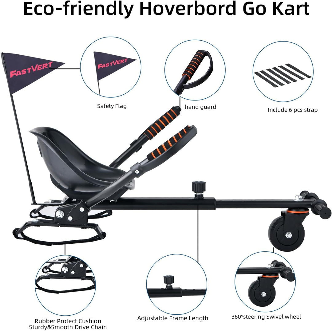 Fastvert Hoverboard Sitz Zubehör Verwandelt Ihr Hoverboard in einen Go Kart, so Macht das Treiben vi