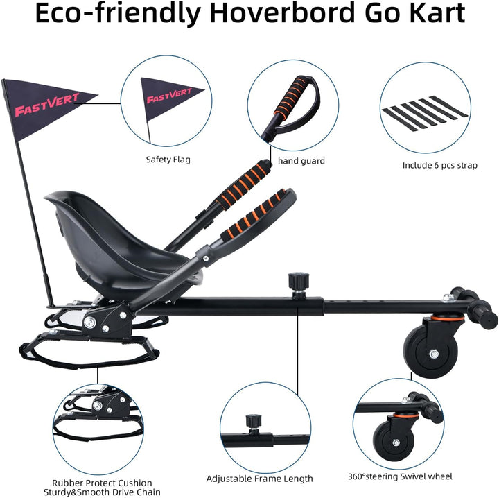Fastvert Hoverboard Sitz Zubehör Verwandelt Ihr Hoverboard in einen Go Kart, so Macht das Treiben vi