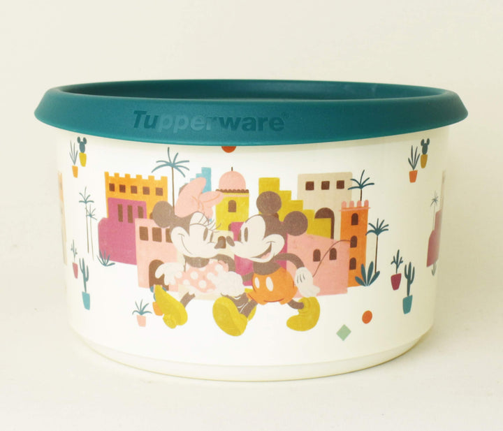 TUPPERWARE Bingo One Touch Maus Dosen Micky und Minnie 1,4L Petrol + Kugelschreiber