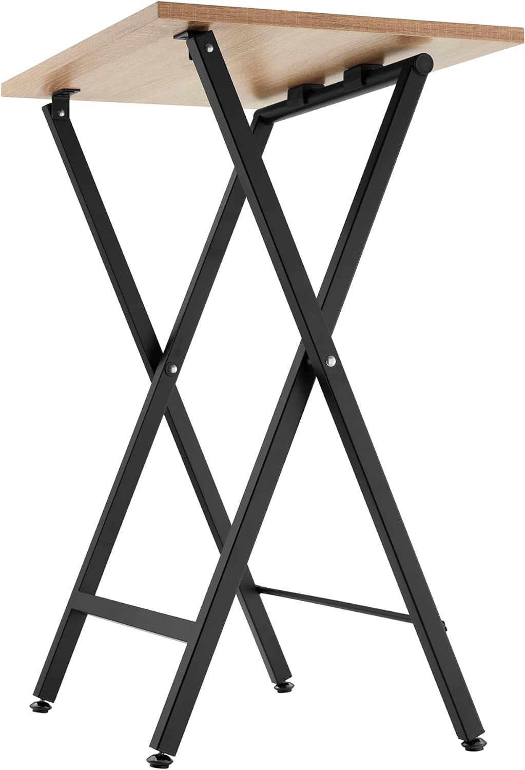 tectake 2er Set Beistelltisch klappbar, Holz Tablett Tisch im Industrie-Design, 48x36x66,5 cm, TV Tr