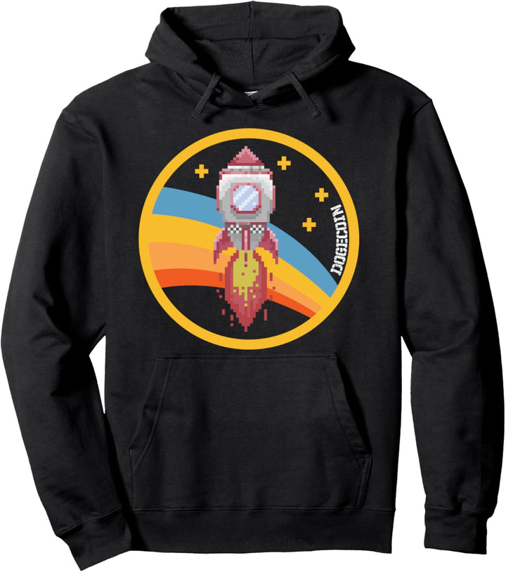 Dogecoin to the Moon Lustige HODL Kryptowährung Meme Krypto Pullover Hoodie
