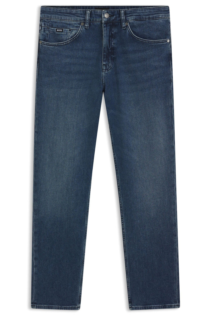 BOSS Herren H-Re.Maine Blaue Maine Regular-Fit Jeans aus bequemem Stretch-Denim 29W / 34L Blau, 29W