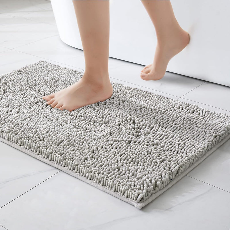 MIULEE 60x90cm Chenille Badematte rutschfest Badvorleger Badteppich rutschfest Waschbar Absorbierend