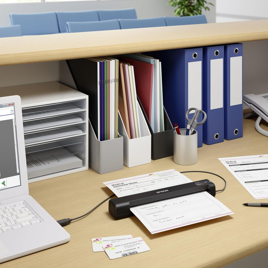 Epson Workforce ES-50, tragbarer A4 Dokumentenscanner mit hoher Scangeschwindigkeit, Scanner für hoc